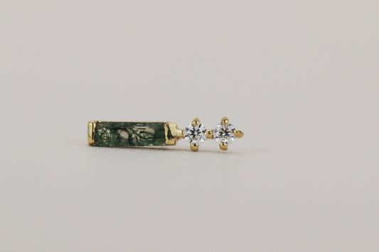 Crave - Moss Agate + CZ - Buddah Jewelry