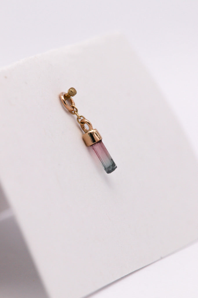 Watermelon Tourmaline Charm - Naga
