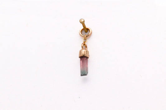 Watermelon Tourmaline Charm - Naga